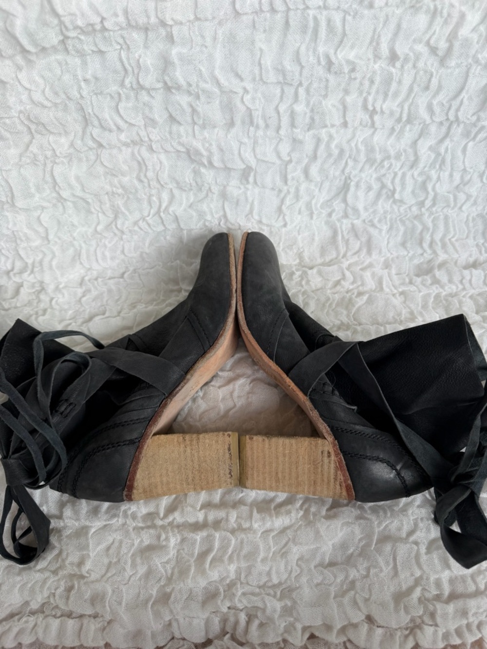 Free People Seven Wonders Leather Ankle Booties EU38/US7.5/8 - Picture 6 of 12